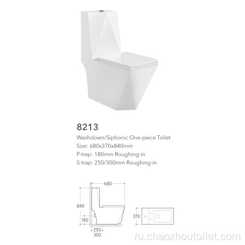 Популярная цельная схема туалета с особым дизайном